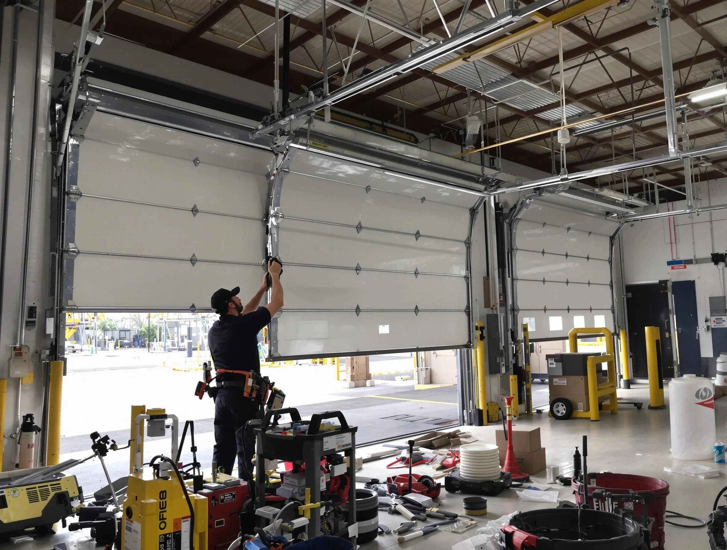 Trussville Garage Door Repair technician performing commercial garage door repair in Trussville