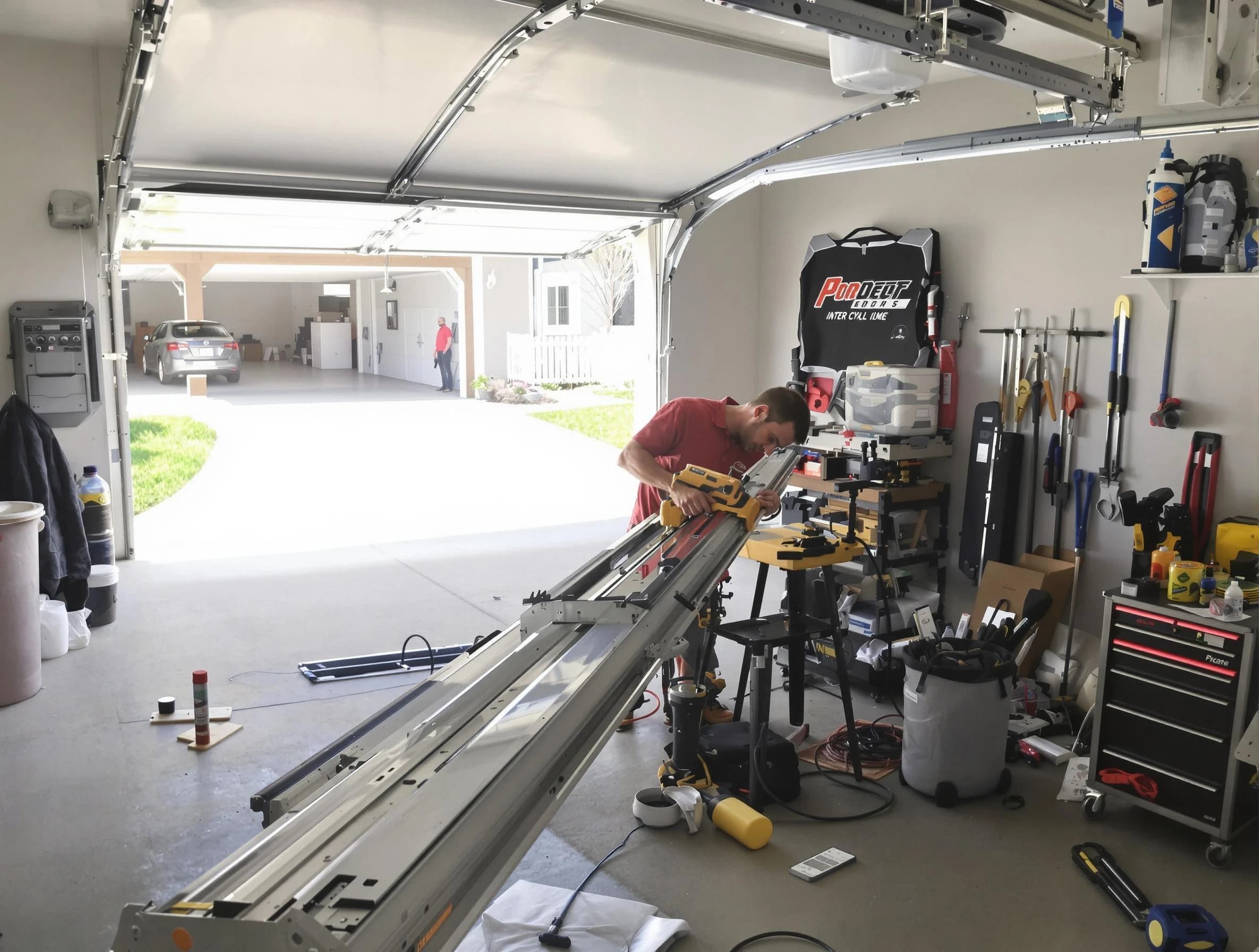 Trussville Garage Door Repair expert performing track repair in Trussville